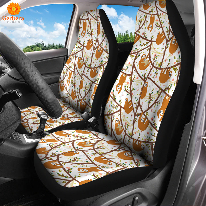 Sloth Mom And Baby Sloth Car Seat Cover Car Interior Accessories CSC5385
