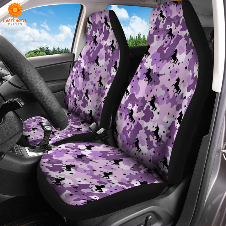 Unicorns On Purple Car Seat Cover Car Interior Accessories CSC5411