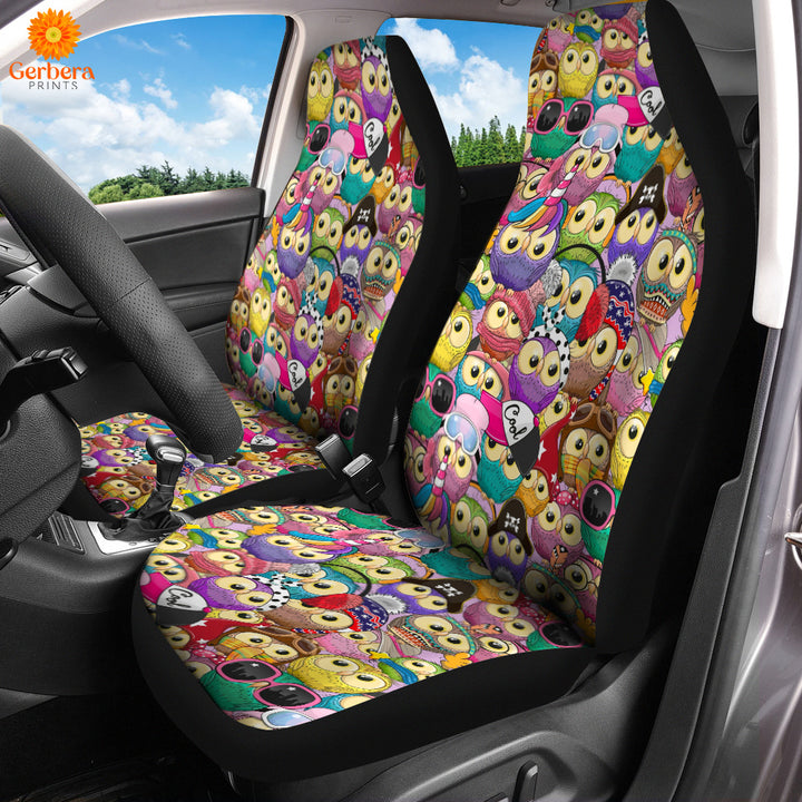 Owl Multicolor Amazing Car Seat Cover Car Interior Accessories CSC5432