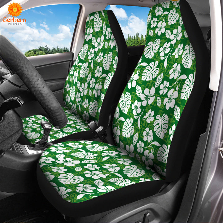 Green Seamless Aloha Car Seat Cover Car Interior Accessories CSC5458