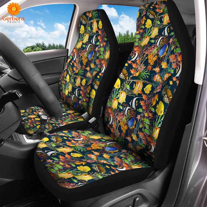 Tropical Sea Fish Pattern Car Seat Cover Car Interior Accessories CSC5519