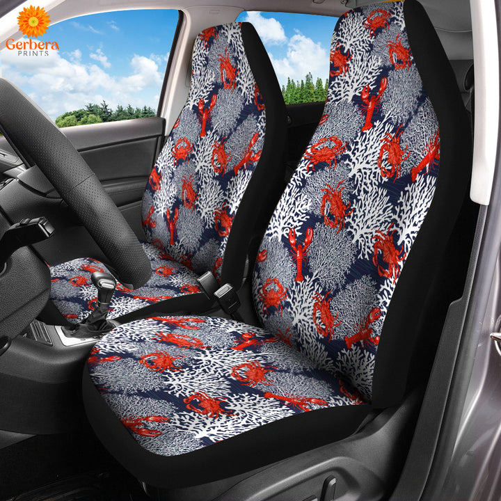 Funny Crabs And Lobsters Summer Car Seat Cover Car Interior Accessories CSC5559