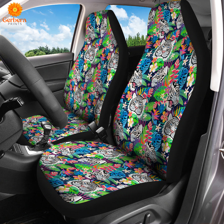 White Tiger Tropical Car Seat Cover Car Interior Accessories CSC5582