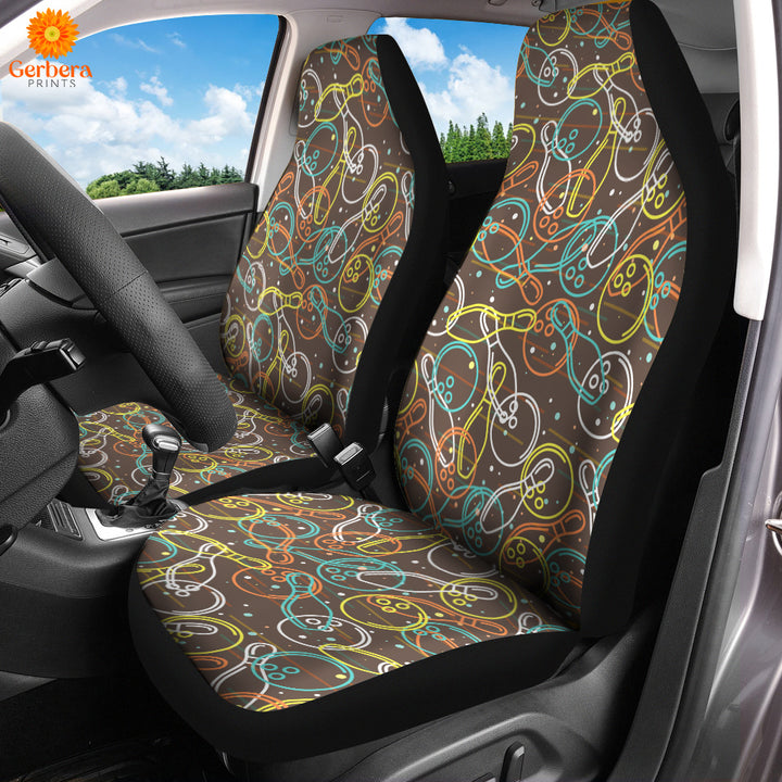 Retro Bowling Car Seat Cover Car Interior Accessories CSC5594