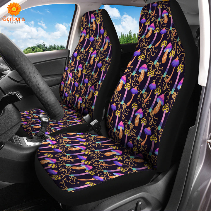 Psychedelic Fairy Colorful Mushroom Car Seat Cover Car Interior Accessories CSC5627