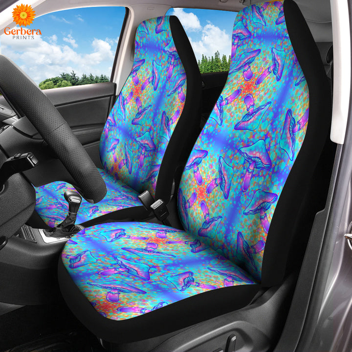 Magic Mushrooms 60s Hippie Colorful Car Seat Cover Car Interior Accessories CSC5637