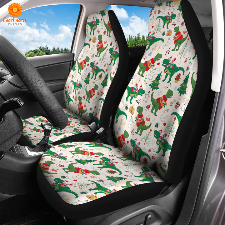Dinosaur Rex Christmas In July Car Seat Cover Car Interior Accessories CSC5639