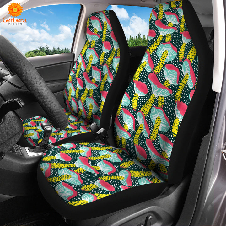 Mushrooms Meadow In Bright Colors Car Seat Cover Car Interior Accessories CSC5641