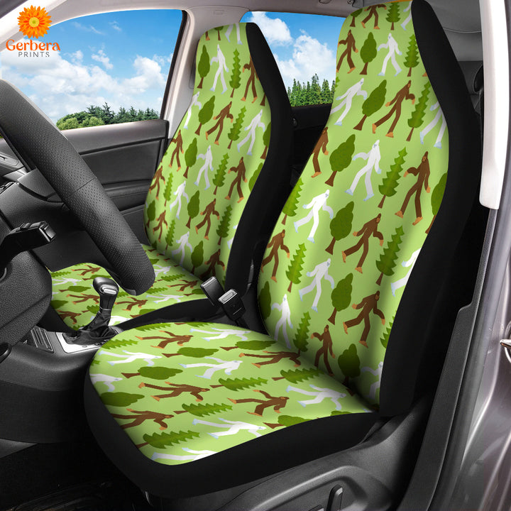 Bigfoot Sasquatch Green Forest Car Seat Cover Car Interior Accessories CSC5647