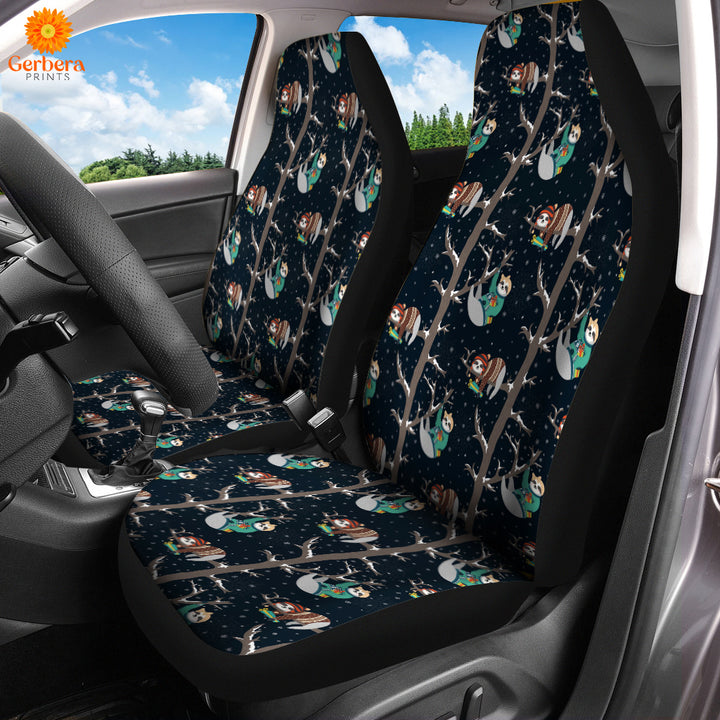Funny Baby Sloths Sleeping On The Tree Car Seat Cover Car Interior Accessories CSC5648
