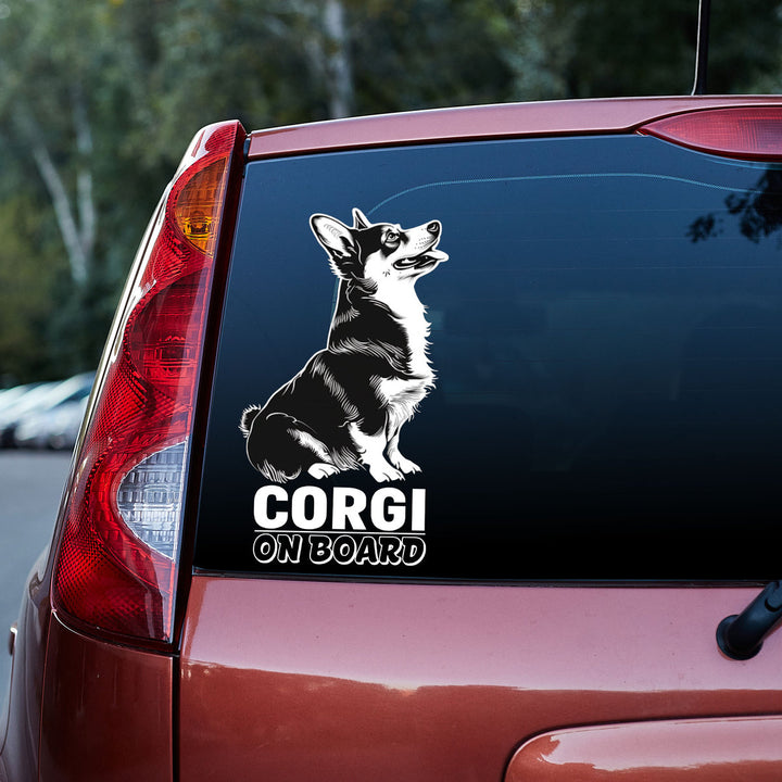 Corgi Pembroke Welsh Dog On Board Vinyl Car Decal Sticker