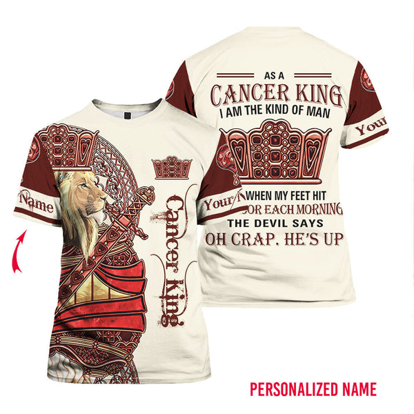 Cancer Guy Custom Name T Shirt For Men & Women