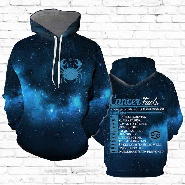 Cancer Horoscope Christmas 3D All Over Print | Unisex | Adult | HP67274-Hoodie-Gerbera Prints.