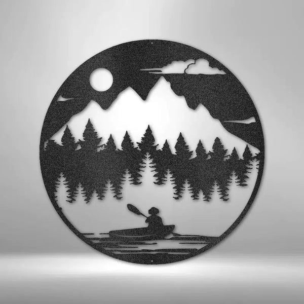 Canoe The Wild Metal Decor Wall Art, Home Office Decoration, Wildlife Lover Gift, Wall Hangings Laser Cut Metal Signs MS1109