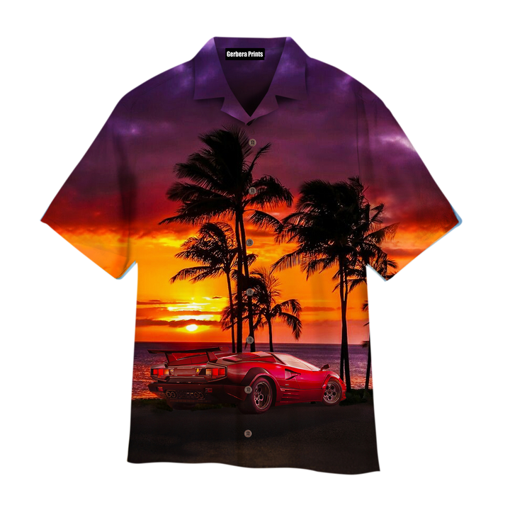 Car Sunset On The Beach Aloha Hawaiian Shirts For Men & For Women WT1705