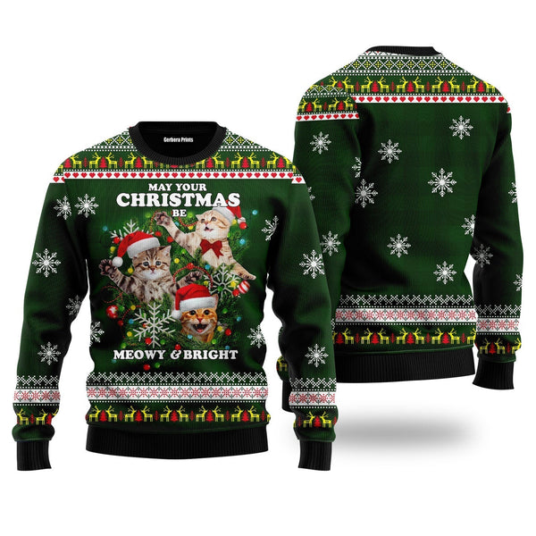 Cat Ugly Christmas Sweater For Men & Women Adult US5826