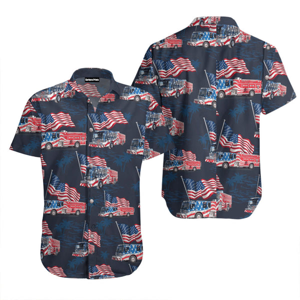 Central County Fire Rescue Missouri 4Th Of July Hawaiian Shirt