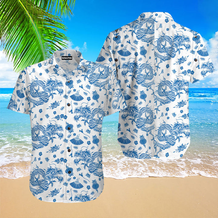 Ceramics Blue Pattern Ez24 Hawaiian Shirt