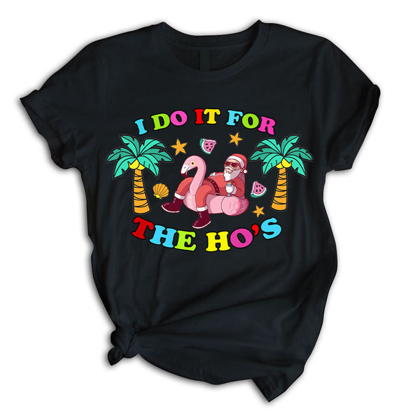 Christmas In July I Do It For The Ho's Summer Funny Santa Unisex T Shirt For Men & Women Size S - 5XL H7516