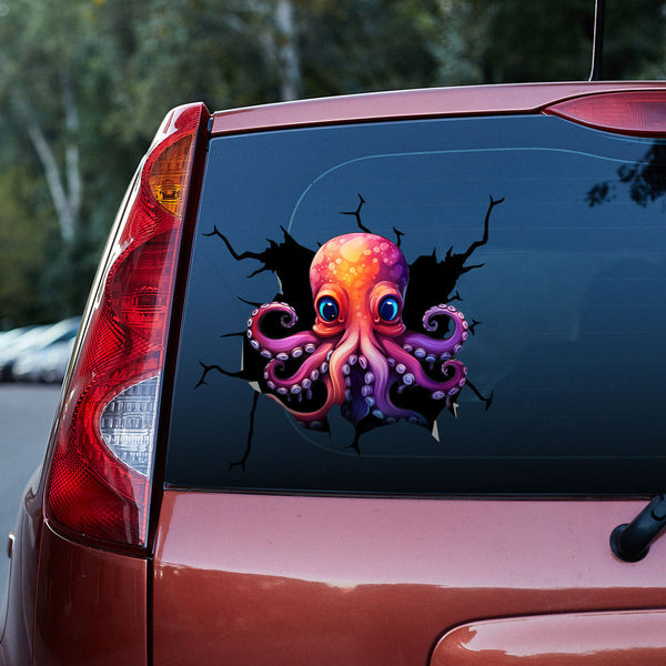 Colorful Octopus 3D Vinyl Car Decal Stickers CS8149