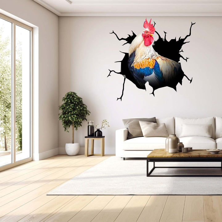 Colorful Rooster 3D PVC Wall Stickers SW5025
