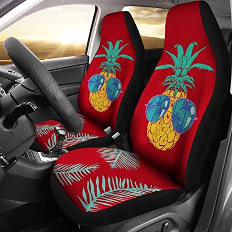 Cool Pineapple With Sun Glass 3D Car Seat Cover CSC1367