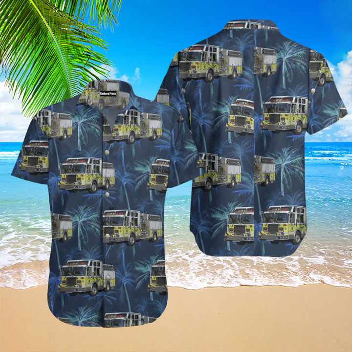 Copiague Fire Department Eagle Engine Co Copiague New York Hawaiian Shirt