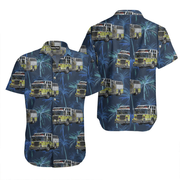 Copiague Fire Department Eagle Engine Co Copiague New York Hawaiian Shirt