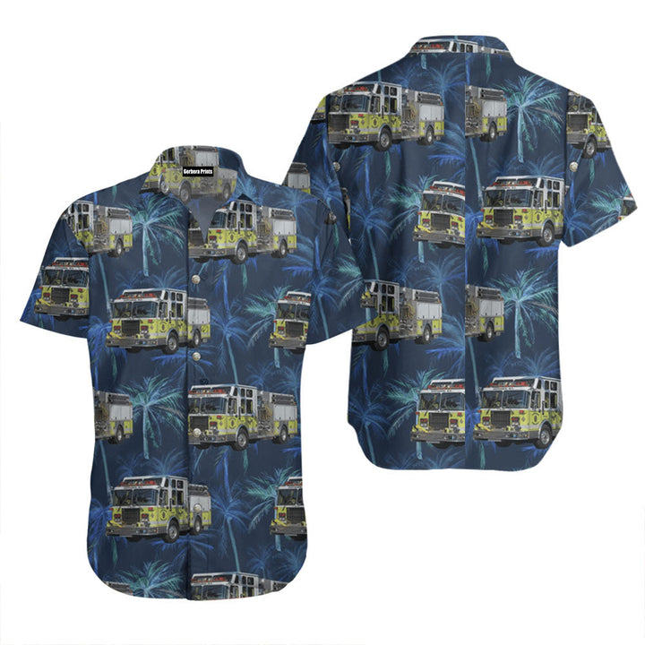 Copiague Fire Department Eagle Engine Co Copiague New York Hawaiian Shirt