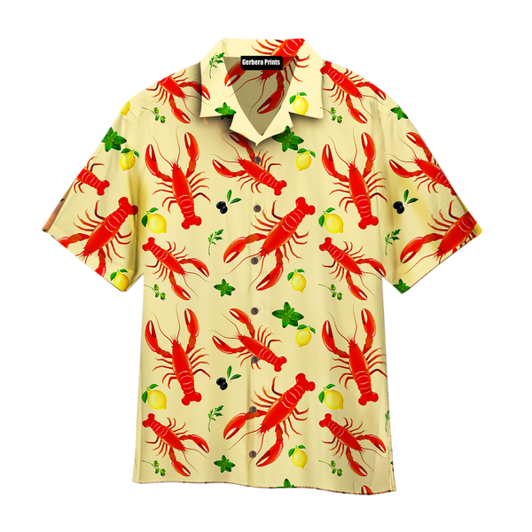 Crawfish Crew Lemon Pattern Yellow Tropical Hawaiian Shirt For Men & Women WT6496