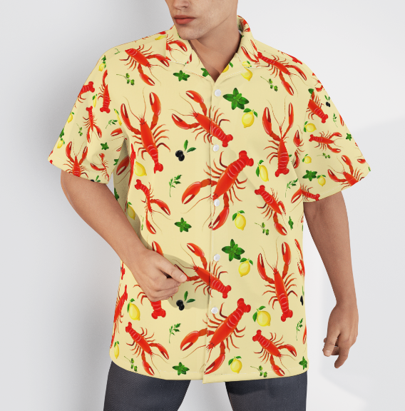 Crawfish Crew Lemon Pattern Hawaiian Shirt For Men & Women WT6496