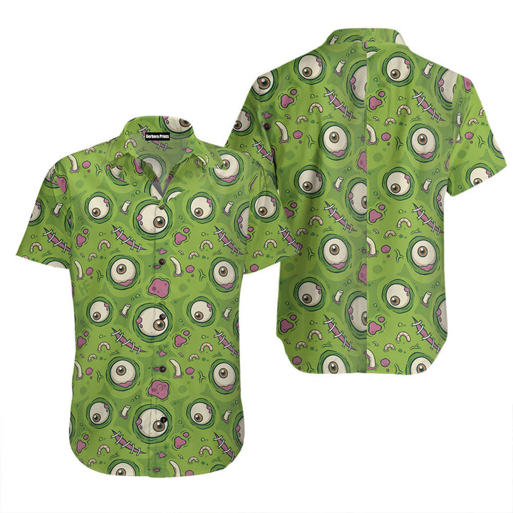 Creepy Halloween Zombie Skin Hawaiian Shirt