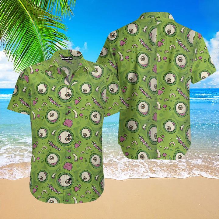 Creepy Halloween Zombie Skin Hawaiian Shirt