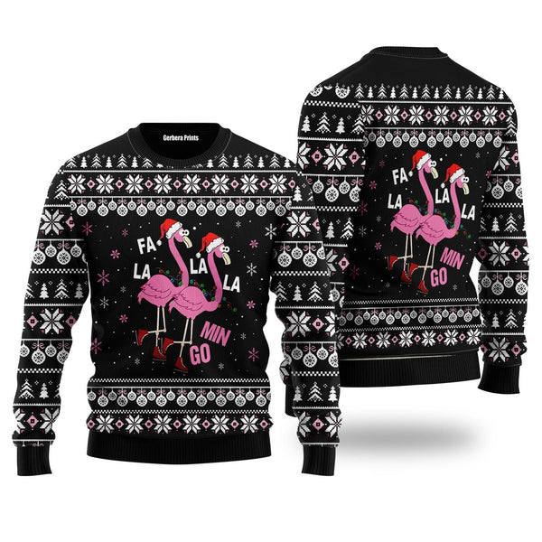 Cute Flamingo Ugly Christmas Sweater | For Men & Women | Adult | US6067-S-Gerbera Prints.