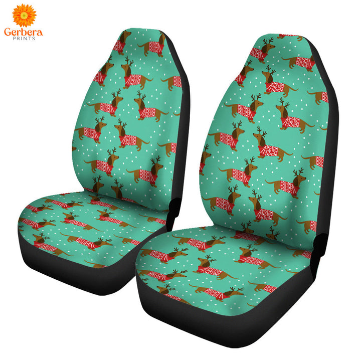 Dachshunds In Christmas Jumpers Car Seat Cover Car Interior Accessories CSC5638