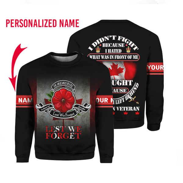 Day Remembrance Soldier Custom Name Crewneck Sweatshirt For Men & Women