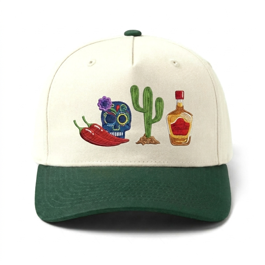 Chèvre sur le chapeau vert