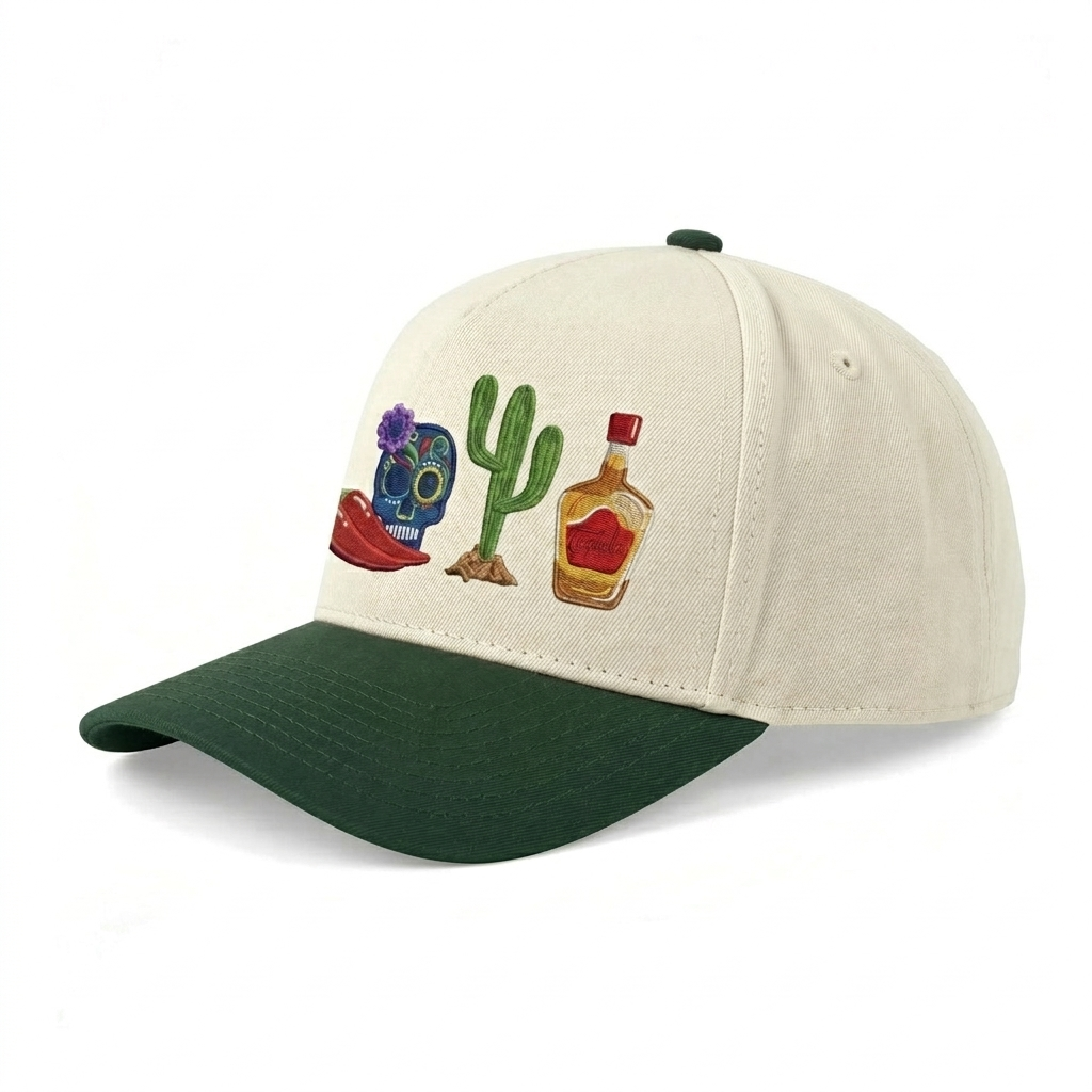 Chèvre sur le chapeau vert