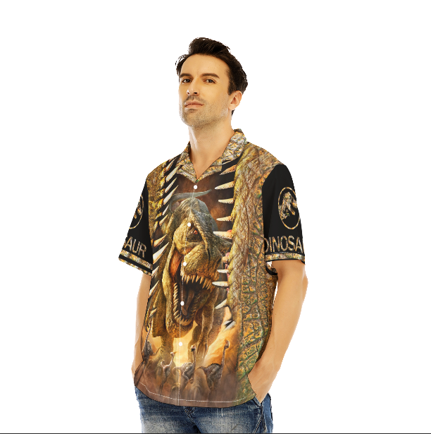 Dinosaur Art T-rex Aloha Hawaiian Shirts For Men And For Women WT5646
