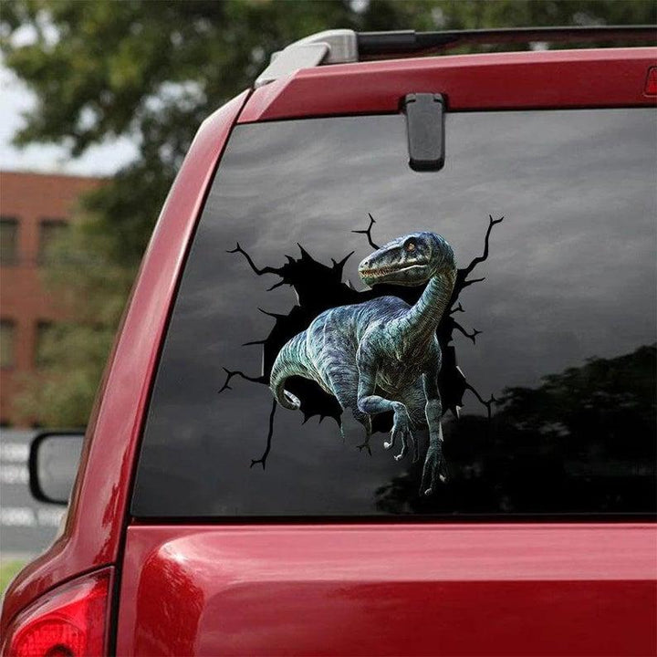 Dinosaur Cracked Car Decal Sticker | Waterproof | PVC Vinyl | CCS1804