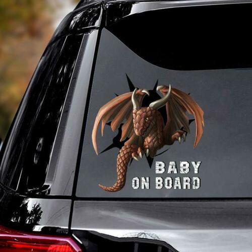 Dragon Crack Baby On Board Car Decal Sticker | Waterproof | PVC Vinyl | CS1179