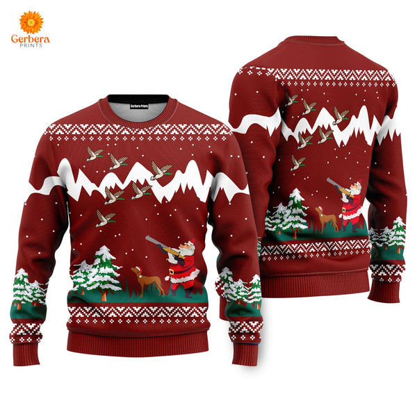 Duck Hunting Ugly Christmas Sweaters For Men & Women UH1044-Colorful-Gerbera Prints.
