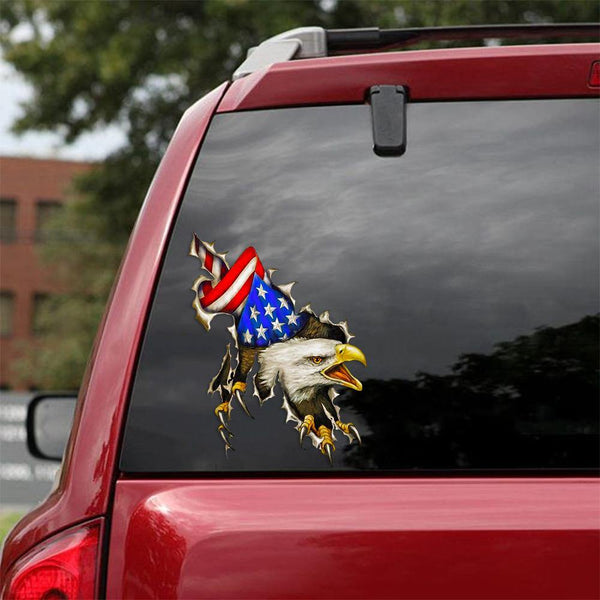 Eagle Cracked Car Decal Sticker | Waterproof | PVC Vinyl | CCS1356
