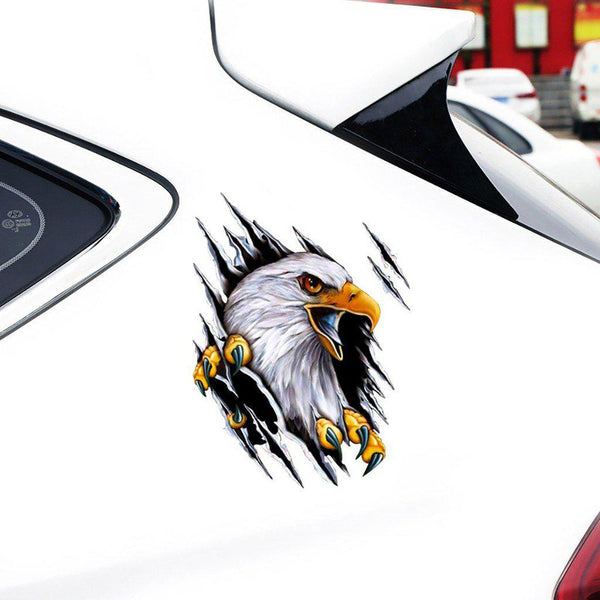 Eagle Motorcycle Cracked Car Decal Sticker | Waterproof | PVC Vinyl | CCS1391