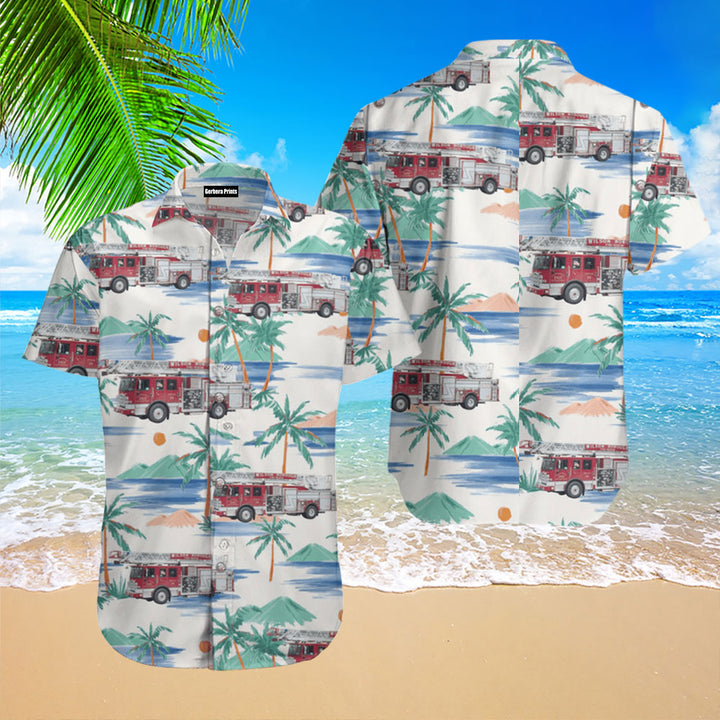 Easton Pennsylvania Wilson Borough Fire Department Hawaiian Shirt