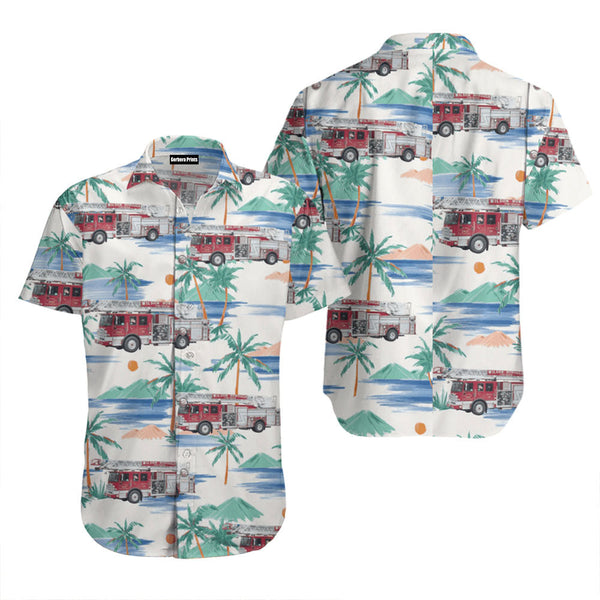 Easton Pennsylvania Wilson Borough Fire Department Hawaiian Shirt