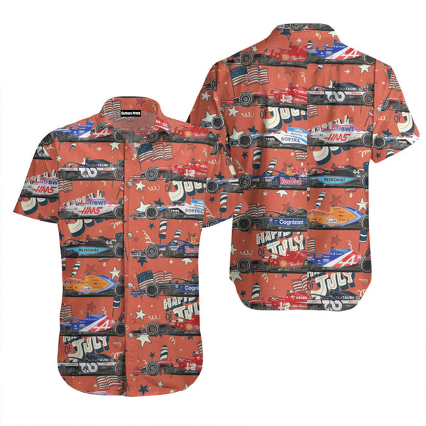 F1 Formula One Teams 2023 4Th Of July Hawaiian Shirt