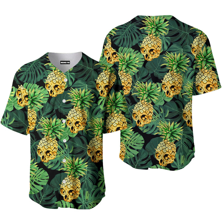 Skull Pineapple Baseball Jersey For Men & Women FBB1267