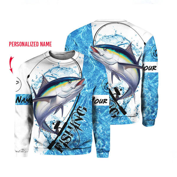 Tuna Fishing Custom Name Crewneck Sweatshirt For Men & Women FCN1272