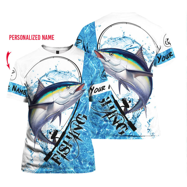Tuna Fishing Custom Name T Shirt For Men & Women FCN1272